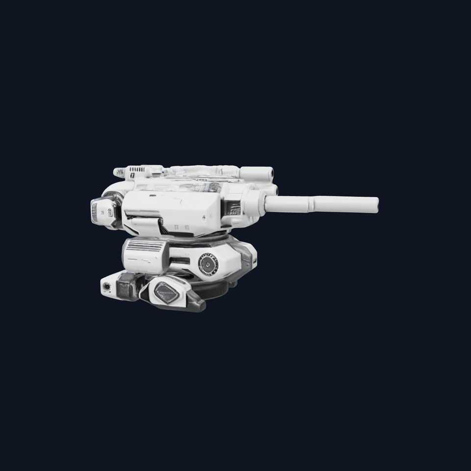 Futuristic Turret Gun Model Pack